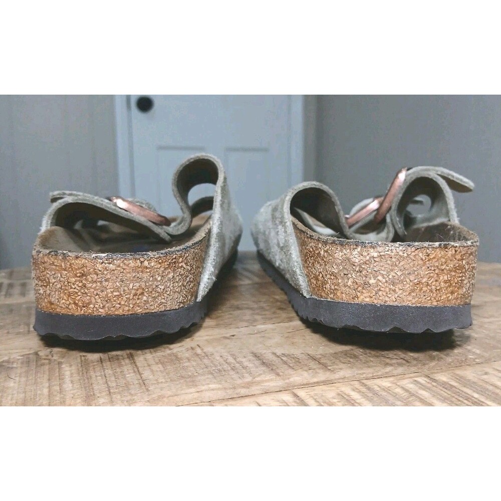 Birkenstock Arisona BS Suede Cork Sandals Stone/Tan/Taupe Womens EU 38 US 7/7.5 - Picture 6 of 15